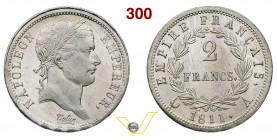 NAPOLEONE I, Imperatore (1804-1814) 2 Franchi 1811 A (Parigi) Gad. 501 Ag g 9,96 • Esemplare di qualità eccezionale FDC