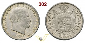 NAPOLEONE I, Imperatore (1804-1814) 2 Lire 1809 Milano “II° tipo”. Pag. 35 Ag g 9,99 q.SPL/SPL