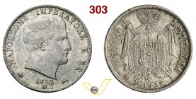 NAPOLEONE I, Imperatore (1804-1814) 2 Lire 1812 Milano “II° tipo”, puntali aguzzi. Pag. 38 Ag g 9,97 • Cifra 12 della data su 08 o 09 SPL