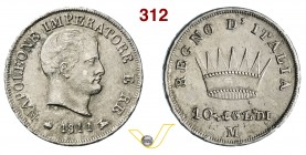 NAPOLEONE I, Imperatore (1804-1814) 10 Soldi 1811 Milano. Pag. 55 Ag g 2,50 q.FDC