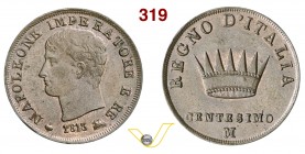 NAPOLEONE I, Imperatore (1804-1814) Centesimo 1813 Milano “II° tipo”. Pag. 92 Cu g 2,22 SPL÷FDC