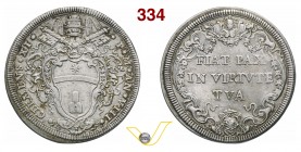 CLEMENTE XI (1700-1721) Mezza Piastra A. VIII, Roma. D/ Stemma R/ Scritta entro cartella. Munt. 54 Ag g 15,90 BB÷SPL