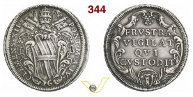 CLEMENTE XII (1730-1740) Mezza Piastra A. IV, Roma. D/ Stemma R/ Scritta entro cartella. Munt. 20 Ag g 14,70 q.SPL