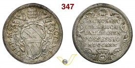 CLEMENTE XII (1730-1740) Giulio 1730 per il possesso, Roma. Munt. 61 Ag g 3,00 Rarissima • Bellissimo esemplare con patina iridescente SPL+