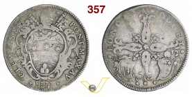 CLEMENTE XIV (1769-1774) Mezzo Scudo da 2 Lire 1773 A. V, Bologna. D/ Stemma R/ Croce gigliata con stemmi nei quarti in basso. Munt. 15 Ag g 11,59 Rar...