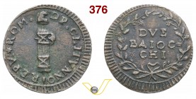 PRIMA REPUBBLICA ROMANA (1798-1799) 2 Baiocchi s.d. per Spoleto. Gig. 1 Pag. 41a Cu g 15,82 Rarissima q.SPL