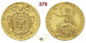 LEONE XII (1823-1829) 2 Zecchini 1825 A. III, Roma. Pag. 125 Au g 7,48 Molto rara SPL