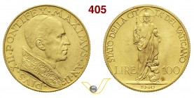 PIO XII (1939-1958) 100 Lire 1940 II, Roma. Pag. 706 Au g 5,19 Rara FDC