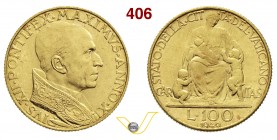 PIO XII (1939-1958) 100 Lire 1949 XI, Roma. Pag. 715 Au g 5,19 Molto rara • 1000 es. coniati FDC
