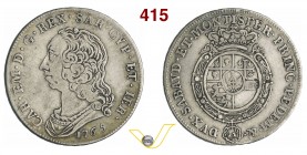 CARLO EMANUELE III (1730-1773) Scudo da 6 Lire 1765. Biaggi 811 MIR 946h Ag g 34,84 Rara MB/BB