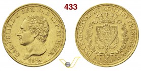 CARLO FELICE (1821-1831) 80 Lire 1826 Torino. MIR 1032f Pag. 28 Au g 25,79 BB÷SPL