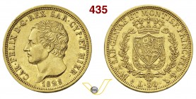 CARLO FELICE (1821-1831) 80 Lire 1828 Torino “L”. MIR 1032j Pag. 32 Au g 25,75 BB÷SPL