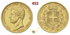 CARLO ALBERTO (1831-1849) 100 Lire 1834 Genova. MIR 1043d Pag. 138 Au g 32,23 BB