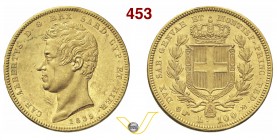CARLO ALBERTO (1831-1849) 100 Lire 1835 Torino. MIR 1043g Pag. 141 Au g 32,25 BB/SPL
