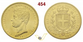 CARLO ALBERTO (1831-1849) 100 Lire 1836 Genova. MIR 1043h Pag. 142 Au BB/SPL