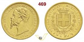 VITTORIO EMANUELE II, Re di Sardegna (1849-1861) 20 Lire 1854 Genova. MIR 1055j Pag. 345 Au g 6,39 BB