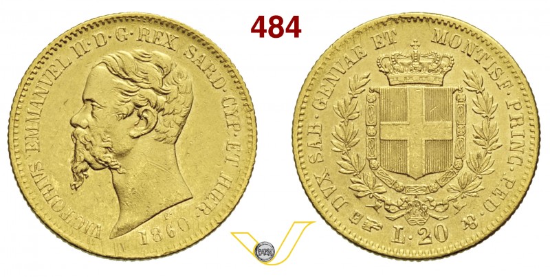 VITTORIO EMANUELE II, Re di Sardegna (1849-1861) 20 Lire 1860 Torino. MIR 1055x ...