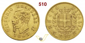 VITTORIO EMANUELE II (1861-1878) 10 Lire 1863 Torino. MIR 1079b Pag. 477 Au g 3,26 q.SPL