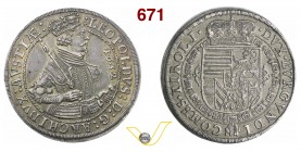 AUSTRIA LEOPOLDO V, Arciduca (1619-1625) Tallero 1632, Hall. Dav. 3338 Ag g 28,59 • Bella patina iridescente SPL