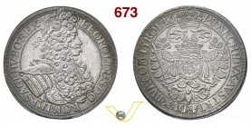 AUSTRIA LEOPOLDO I (1657-1705) Tallero 1698, Vienna. Dav. 3230 Ag g 28,76 SPL÷FDC