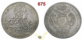 AUSTRIA CARLO VI (1711-1740) Tallero 1713, Hall. Dav. 1050 Ag g 28,79 • Bella patina con iridescenze SPL
