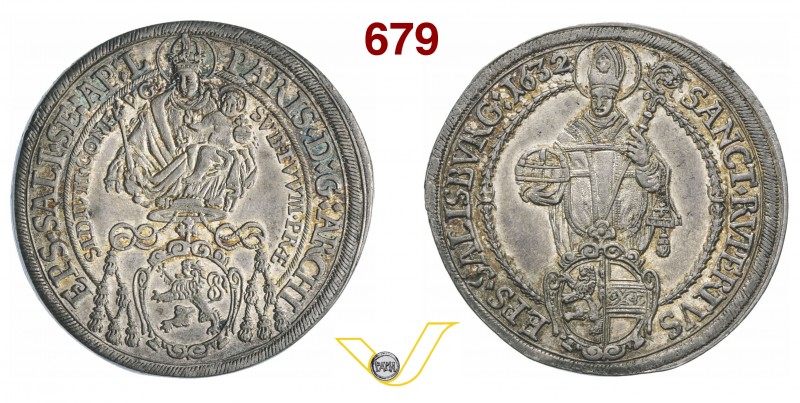 AUSTRIA - Salisburgo PARIS VON LODRON (1619-1653) Tallero 1632. Dav. 3504 Probsz...