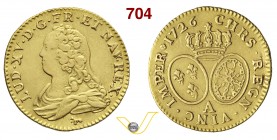FRANCIA LUIGI XV (1715-1774) Luigi d'oro 1726 A, Parigi. Fb. 461 Kr. 489.1 Au g 8,03 • Da montatura q.BB