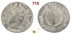 GERMANIA - Sachsen FEDERICO AUGUSTO I (1806-1827) Tallero 1815. Dav. 854 Ag g 27,94 q.SPL