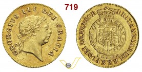 GRAN BRETAGNA GIORGIO III (1760-1820) 1/2 Ghinea 1808. Fb. 367 Au g 4,18 SPL