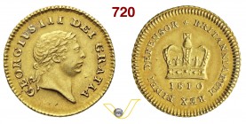 GRAN BRETAGNA GIORGIO III (1760-1820) 1/3 Ghinea 1810. Fb. 367 Au g 2,78 SPL