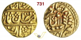 INDIA Jagat Singh II (1803-1818) Mohur a nome di Muhammad Akbar II, A. 11 (1815-1816) Fb. 1182 Kr. 62 Au g 10,86 SPL