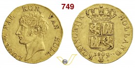 OLANDA LUIGI NAPOLEONE (1806-1810) Ducato 1809. Kr. 38 Fb. 322 Au g 3,46 q.BB
