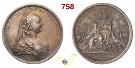 RUSSIA ELISABETTA (1741-1761) Medaglia 1754 per la fondazione dell'Università di Mosca. Opus Dassier Diakov 96.1 Ae mm 51,8 g 54,33 Molto rara • Punzo...