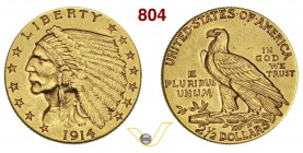 USA 2,5 Dollari 1914. Fb. 120 Au g 4,18 q.SPL