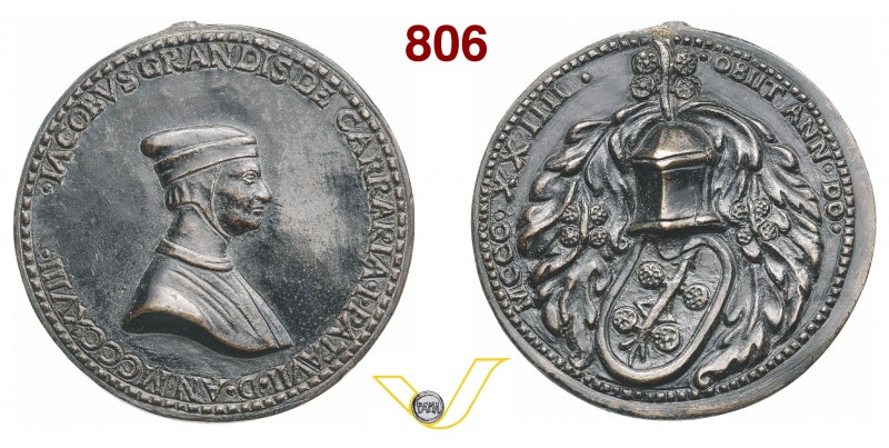 GIACOMO I DA CARRARA, Signore di Padova (1264-1324) Medaglia della seconda metà ...