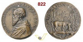 CORNELIO MUSSO, Vescovo di Bitonto (1511-1574) Medaglia s.d. (circa 1562) D/ Busto del Musso con mantellina R/ Unicorno che si abbevera ad una fonte; ...