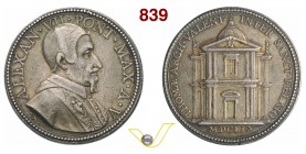 ALESSANDRO VII, Papa (1655-1667) Medaglia A. V (1659) per la canonizzazione di Tommaso da Villanova. D/ Busto del Pontefice con camauro mozzetta e sto...