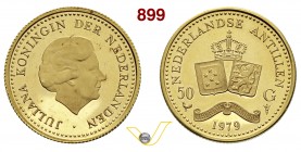 ANTILLE OLANDESI JULIANA (1948-1980) 50 Gulden 1979. Fb. 4 Au g 3,33 FDC/proof