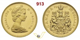 CANADA ELISABETTA II (1952-...) 20 Dollari 1967. Kr. 71 Au g 18,30 FDC/proof