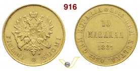 FINLANDIA 10 Markkaa 1881. Kr. 8.2 Fb. 4 Au g 3,22 SPL