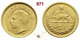 IRAN MOHAMMAD REZA PAHLEVI (1941-1970) 1/2 Pahlevi 1340 (1961) Kr. 1161 Fb. 102 Au g 4,09 q.FDC