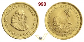 SUD AFRICA 1 Rand 1972. Fb. 11 Au g 3,98 q.FDC