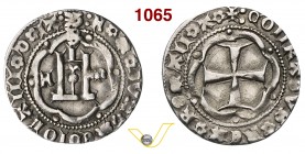 GENOVA FILIPPO MARIA VISCONTI (1421-1435) Grosso. D/ Castello entro cornice d'archi sormontato da biscione e accantonato da sigle F M R/ Croce entro c...