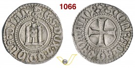 GENOVA GALEAZZO MARIA SFORZA (1466-1476) Grosso, sigla P. D/ Castello sormontato da biscione R/ Croce. Lun. 121 MIR 117 Ag g 3,53 buon BB