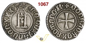 GENOVA BATTISTA DI CAMPOFREGOSO, Doge XXX (1478-1483) Grosso. D/ Castello sormontato da compasso R/ Croce. Lun. 125 MIR 121 Ag g 3,50 Rara BB