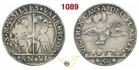 VENEZIA - SILVESTRO VALIER (1694-1700) Osella A. VI. D/ San Marco in trono consegna il vessillo al DOge, genuflesso R/ Colomba in volo con ramo d'uliv...