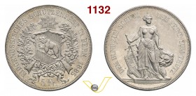 SVIZZERA CONFEDERAZIONE 5 Franchi 1885 Bern. Kr. S17 Ag g 24,98 SPL÷FDC