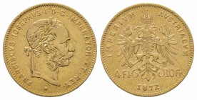 4 Florins Gulden, 1872, AU 3.22 g. TTB