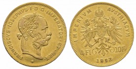 4 Florins Gulden, 1892, AU 3.22 g. TTB