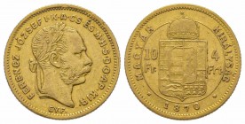 4 Florins Gulden, 1870, AU 3.22 g. TTB